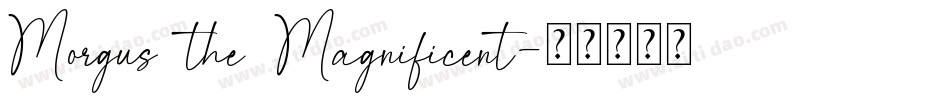 Morgus the Magnificent字体转换